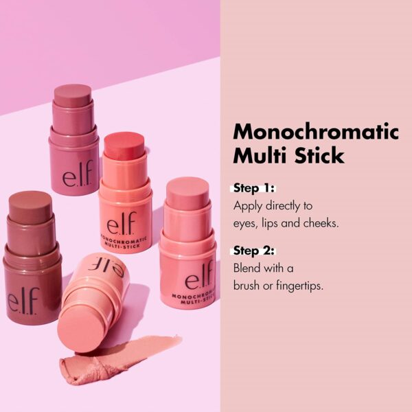 1743951286_71OH02EzlgL._AC_SL1500_.jpg e.l.f. Monochromatic Multi Stick, Creamy, Lightweight, Versatile, Luxurious, Adds Shimmer, Easy To Use On The Go, Blends Effortlessly, Dazzling Peony 4.4g, 81346