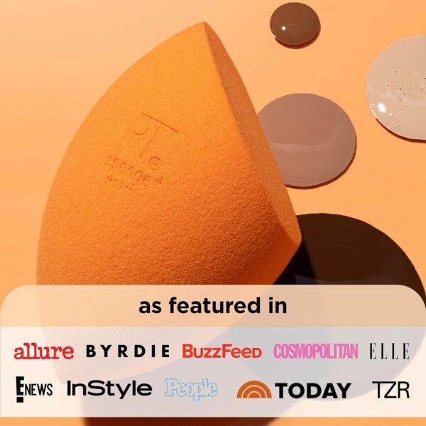 Real Techniques Miracle Complexion Makeup Sponge Full Cover Foundation, Pack Of Two (Packaging May Vary)