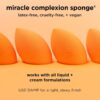 Real Techniques Miracle Complexion Makeup Sponge Full Cover Foundation, Pack Of Two (Packaging May Vary)
