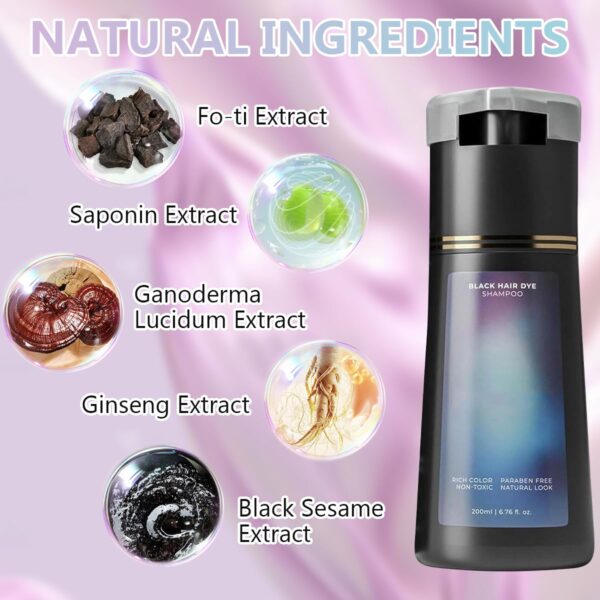 Hair Dye Shampoo, Hair Color,Hair Care Instant Dye Shampoo, Natural Hair Color Shampoo for Gray Hair Coverage (Light Brown)