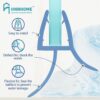 HNNHOME® Rubber Plastic Bath Shower Screen Seal Strip For 8-10mm Glass Door Straight up to 20mm Gap