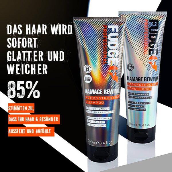Fudge Professional Damage Rewind Reconstructing Shampoo, Hair Repair, 90 Percent Stronger Hair, Bond Repair Technology, 250 ml