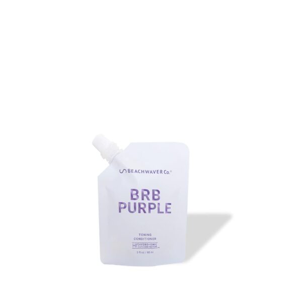 The Beachwaver Co. Haircare BRB Blonde Purple Conditioner - Travel Size (3 Oz) | Anti-Brass Toning Conditioner w/HiX Vegan Bond Multipliers | Moisturizing, Sulfate-Free Formula for Blonde & Grey Hair