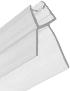 ECOSPA Bath & Shower Screen Seal Strip for 6-8mm Straight or Curved Glass Shower Doors - Prevents Leaks Between Bath & Shower and Tray & Shower Screen • Seals Gap up to 13mm