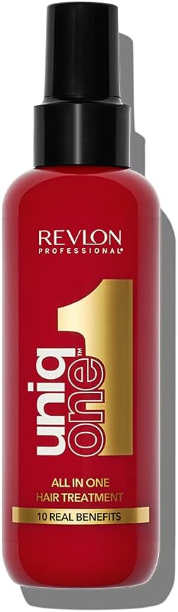 REVLON PROFESSIONAL Uniqone Hair Treatment, Moisturizing Leave-in Hair Treatment, Repair for Damaged Hair, Hair Treatment, Classic Fragrance – 150 ml