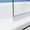 1000x1500mm Chrome Pivot Bath Shower 6mm Glass Screen with Shelve&Towel Rail
