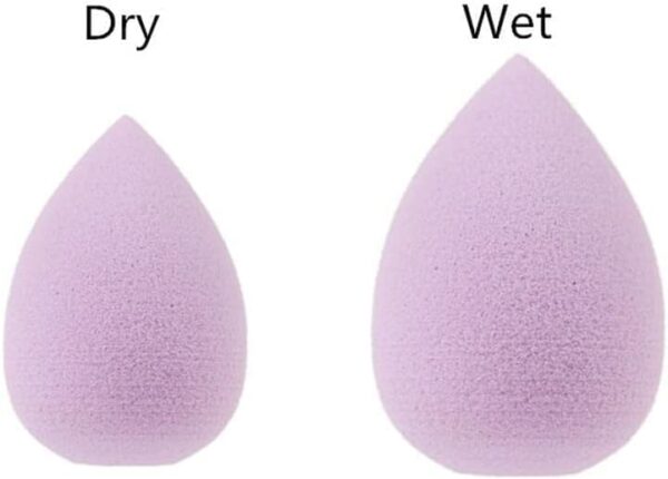 6Pcs Purple Mini Makeup Sponge Small Beauty Sponge Blender Set for Foundation, Powder, Concealer Highlight,and Eye Shadow, Makeup Blenders and Sponges，Face