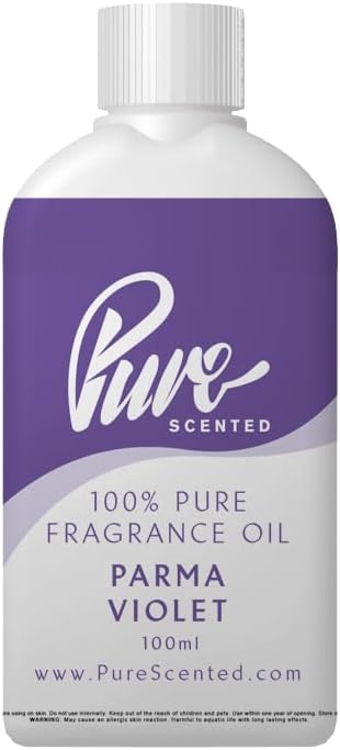 Pure Scented 100ml Fragrance Oil - Vegan & Cruelty-Free, for Candles, Soaps, Slime, Diffusers, Cosmetics, Wax Melts & DIY Crafts (1 x 100ml, Parma Violet)