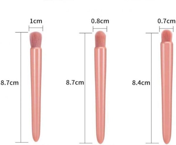 Easy-taken Travel Makeup Brush Set, COSHINE 5pcs Mini Complete Function Cosmetic Brushes Kit (5pcs with mirror)