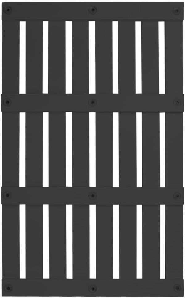 Unibos | Premium Rectangular Wooden Bath Mat | Non Slip – Non Slip Bath/Shower Mat – Easy Clean Non Slip Shower Mats– Comfortable for Feet – Draining Holes – Modern Design (BLACK)
