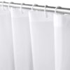 URAQT Shower Curtain Anti Mould, Waterproof PEVA Bath Curtains, Mildew Resistant Bathroom Shower Curtains with 12 Hooks, Plain Colors Bathtub Curtains for Bath Tub Shower Stall, 180 x 180 cm, White