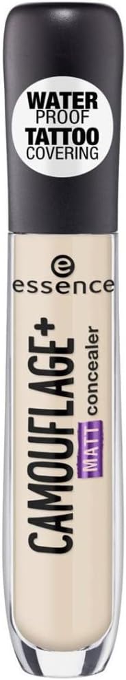 essence Camouflage+ Matte Concealer, Masking Pen, Waterproof, Covers Tattoos, No. 23 Warm Sand, Nude, Matte, Vegan, Oil-Free, Waterproof (5 ml)