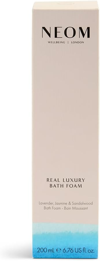 NEOM Organics London – Real Luxury Bath Foam (200ml) | Create Calm with 24 Pure Essential Oils, Delicious Scent