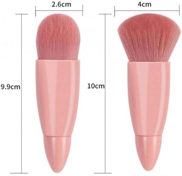 Easy-taken Travel Makeup Brush Set, COSHINE 5pcs Mini Complete Function Cosmetic Brushes Kit (5pcs with mirror)