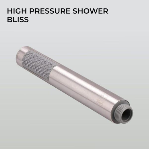 H&S Shower Head Universal Bath Shower Handheld Pencil Handset High Pressure Single Function Stainless Steel, chrome, 1644 blue