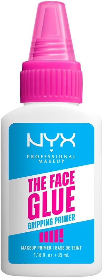 NYX Professional Makeup Face Primer, Gripping Primer, Offers Up to 24HR Hydration, Long-lasting Wear, The Face Glue, 35ml