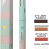 RoseFlower 4-in-1 Makeup Pen, Eyeshadow, Eyeliner/Eyebrow, Highlighter, Lip Liner, Waterproof Multi Use Makeup Pen, 4 Color Portable Makeup Beauty Pen for Daily Makeup & Party & Festival(#1)