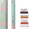 MKNZOME 4 in 1 Makeup Pen, Eye Liner, Lip Liner, Brow Liner Eyebrow Pencil, Highlighter Pen for Eye, Lip and Face Makeup, Long Lasting, Waterproof, Blendable, Multi-Function Beauty Pencil, Pack of 1