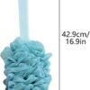 Back Scrubber Long Handle Loofah Bath Brush for Shower, 17 Inches Back Brush Shower Sponge on a Stick(Blue)