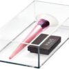 iDesign Storage Drawer from the Signature Series by Sarah Tanno, Rectangular PET Makeup Tray for Beauty Products, Cosmetic Organiser System, Clear/Matte White, 10.2 cm x 20.3 cm x 5 cm