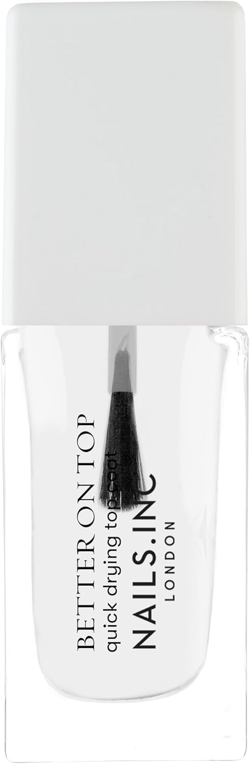 Nails.INC Mini Nail Treatment Duo, Includes Gimme Strength Nail Strengthener and Better On Top Quick Drying Top Coat, With Active Skincare Ingredients to Promote Nail Health, Cruelty Free, Vegan