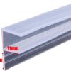 F Shape Bath Shower Screen Seal Strip Soft Rubber Shower Door Seal Strip 2 Metres Long Shower Seals Fits 6-10mm Glass for Curved and Vertical Screens or Doors (F-6MM)