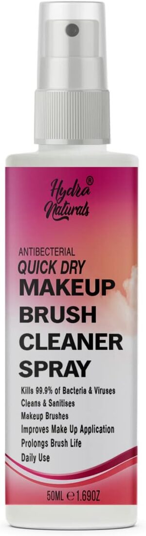Makeup Brush Cleaner Spray Quick Dry Antibacterial & Antiviral Disinfectant Liquid Easy to Use & Long-Lasting Instant Ready to Use, Professional Grade 50ml