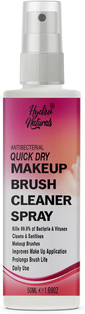 Makeup Brush Cleaner Spray Quick Dry Antibacterial & Antiviral Disinfectant Liquid Easy to Use & Long-Lasting Instant Ready to Use, Professional Grade 50ml