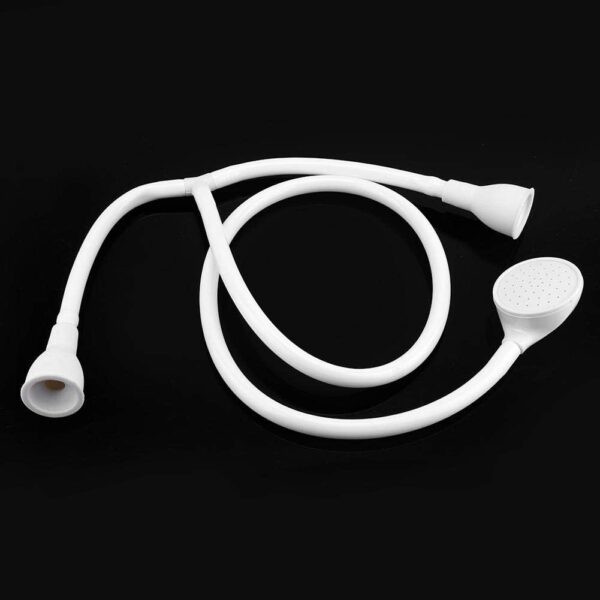 Fdit 1.2M Double Tap Connection Push On Bath Sink Shower Head Handheld Showers Hose Water Spray Pet Hair Dresser G1/2" Connector Thread