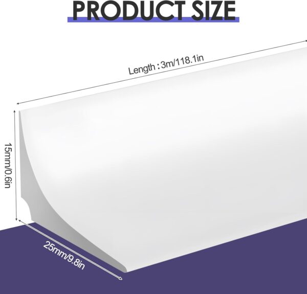 3M Shower Tray Sealing Strip, Bath Sink Edging Edge Seal Trim, Silicone Shower Tray Sealing Strip, Wet Room Threshold Floor Water Barrier Retaining Strip, Bathroom Sealant for Wet and Dry Pedal