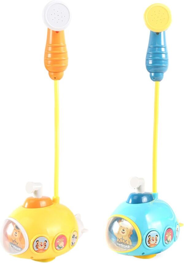 Kalastussaari Baby Bath Toy with Electric Submarine Bathtub Toy Sprinkler Shower Head Pool Spray Water Toy No Battery Blue