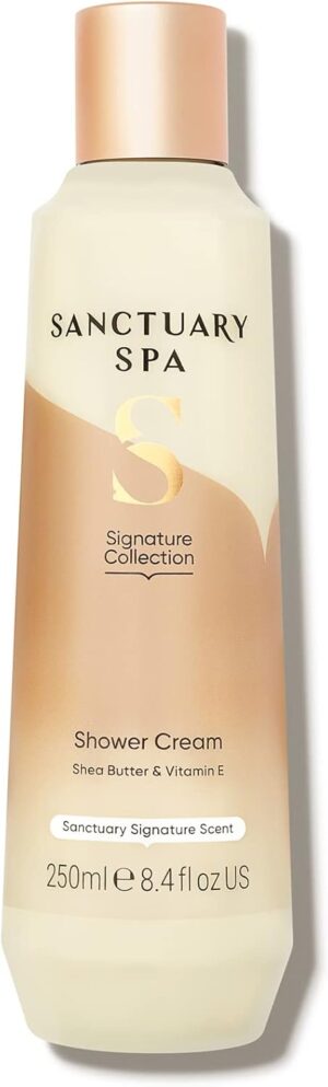 Sanctuary Spa Shower Cream, Natural Shower Gel, No Mineral Oil, Cruelty Free and Vegan, 250 ml