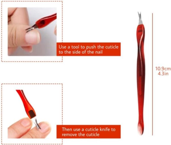 7 Pcs Nail File Set, Nail Files Professional, Nail Files 100/180 Grit, Nail File and Buffer Set, Acrylic Nail File, Nail Polish Gel Remover Tools Kit, with Cuticle Pusher and Cuticle Remover