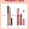 6 Matte Lipstick with 6 Lipliners Durable Lip Gloss,Long-Lasting&Waterproof Non-Stick Cup High Pigmented Velvet Lipgloss Kit,Beauty Cosmetics Gift for Girls(12PCS)