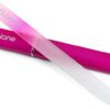 G.Liane Crystal Glass Nail File Professional Double Sided Etched Glass Nail Files with Case for Shaping The Natural Nails and Artificial Nail Manicure Pedicure Nail Care Gift Set (Rainbow Pink)