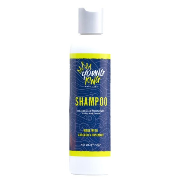 YOUNG KING HAIR CARE Kids Shampoo For Boys | Cleanse and Hydrate Natural Curls | Plant-Based and Harm-Free (8 oz)