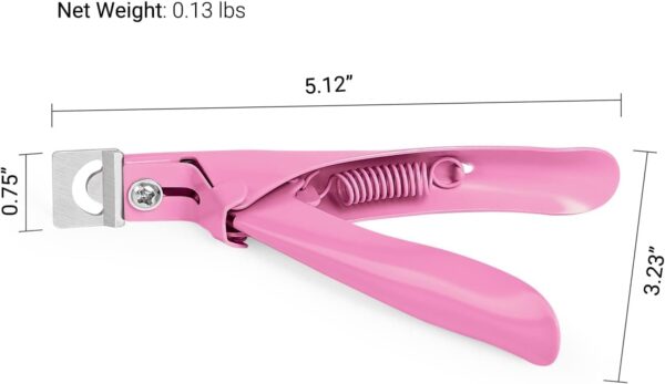 MelodySusie Acrylic Nail Clippers with 15Pcs Magnets Tip Cutters for Fake Gel Nails Sharp Professional Manicure Pedicure with Length Measurement Trimmer Nail Care Tools (Pink)