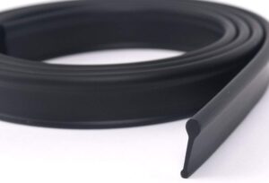 ELEGANT Black Rubber Shower Door Seal for Folding Bath Screen 1200mm