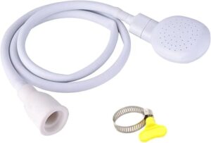 Tap Shower Attachment for Bath 2-Piece Set with 2m Hose, Shower Attachment for Taps, Portable Handheld Shower Head for Bath Taps, Ideal for Indoor and Travel Use