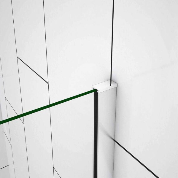 250x1400mm Fixed Bath Over Bath Square Glass Panel Shower Screen