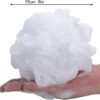 4 Exfoliating Bath Puff Super Soft Wash Ruffles for Bathtub and Shower, Skin Scrubbing and Body Exfoliating Ball Loofah Sponges Easiest and Most Effective Way to Exfoliate (Four Bath Ruffles)