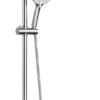 Rainsworth Thermostatic Shower Mixer Set Chrome, 25cm Round Overhead Rainfall Shower, 3 Jet Types Handheld Shower, Height Adjustable Shower Set, Shower System