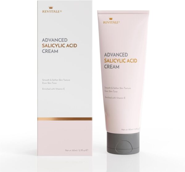 51D6Hng-ZL._AC_SL1500_.jpg Revitale Advanced Salicylic Acid Cream for Face & Body 80g – Helps Smooth & Soften Skin Texture. For Rough, Bumpy & Blemish-Prone Skin