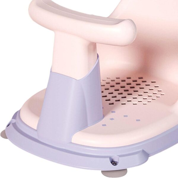 Baoblaze Cute Infant Bath Tub Seat,Tub Sitting up Chair with Suction Cup for Shower Kids Toddler Baby Newborn (Pink&-41x28x23cm)