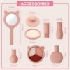 HOTUT Kids Makeup Sets For Girls Toys, 8pcs Silicone Pretend Makeup Toy Set, Girls Toys Children Makeup Set Washable Make Up Set for Little Girls, Childrens Princess Pretend Play Games Toys Presents