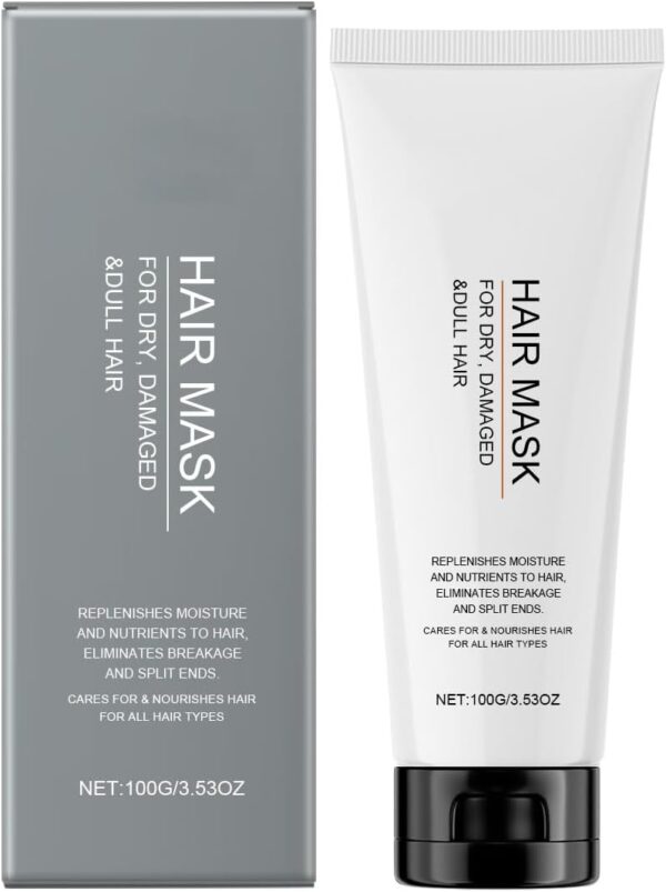 Hair Mask For Repairing Dry, 2024 Damaged & Dull Hair, Maleic Bond Repair Complex With Transglutaminase, For Damaged & Controls Frizzy Hair, For Women & Men, Unscented 100 g (