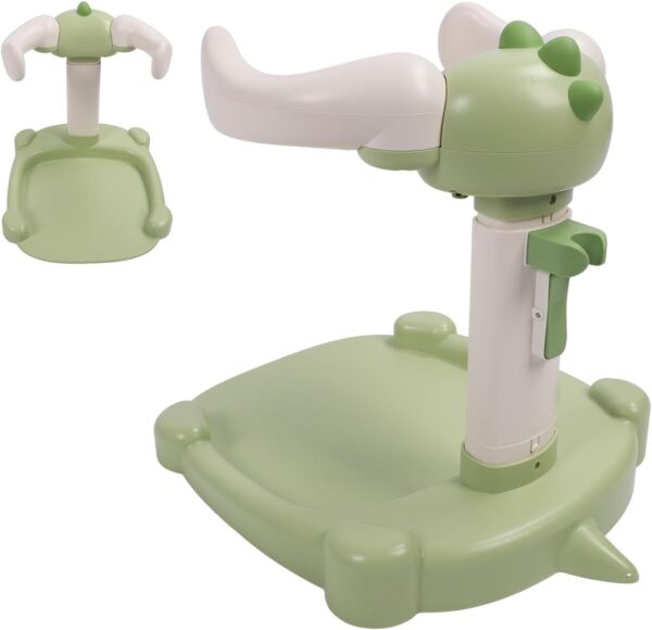 Baby Hug Bath Tower, Non Slip Toddler Shower Stand Support, Adjustable Baby Shower Stand for Bathroom, with Silicone Material (Green)
