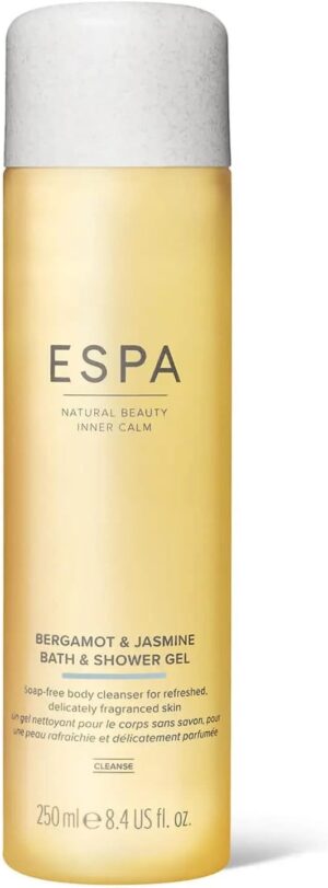 ESPA | Bergamot & Jasmine Bath & Shower Gel | 250ml | Suitable For All Skin Types | 100% Natural Fragrance