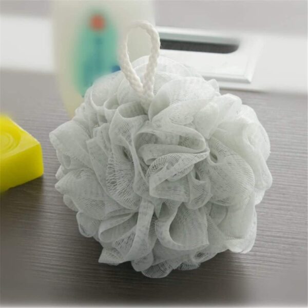 4 Exfoliating Bath Puff Super Soft Wash Ruffles for Bathtub and Shower, Skin Scrubbing and Body Exfoliating Ball Loofah Sponges Easiest and Most Effective Way to Exfoliate (Four Bath Ruffles)