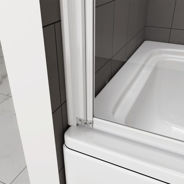 700x1400mm Pivot Shower Bath Screen 1 Fold Folding Bath Shower Screen